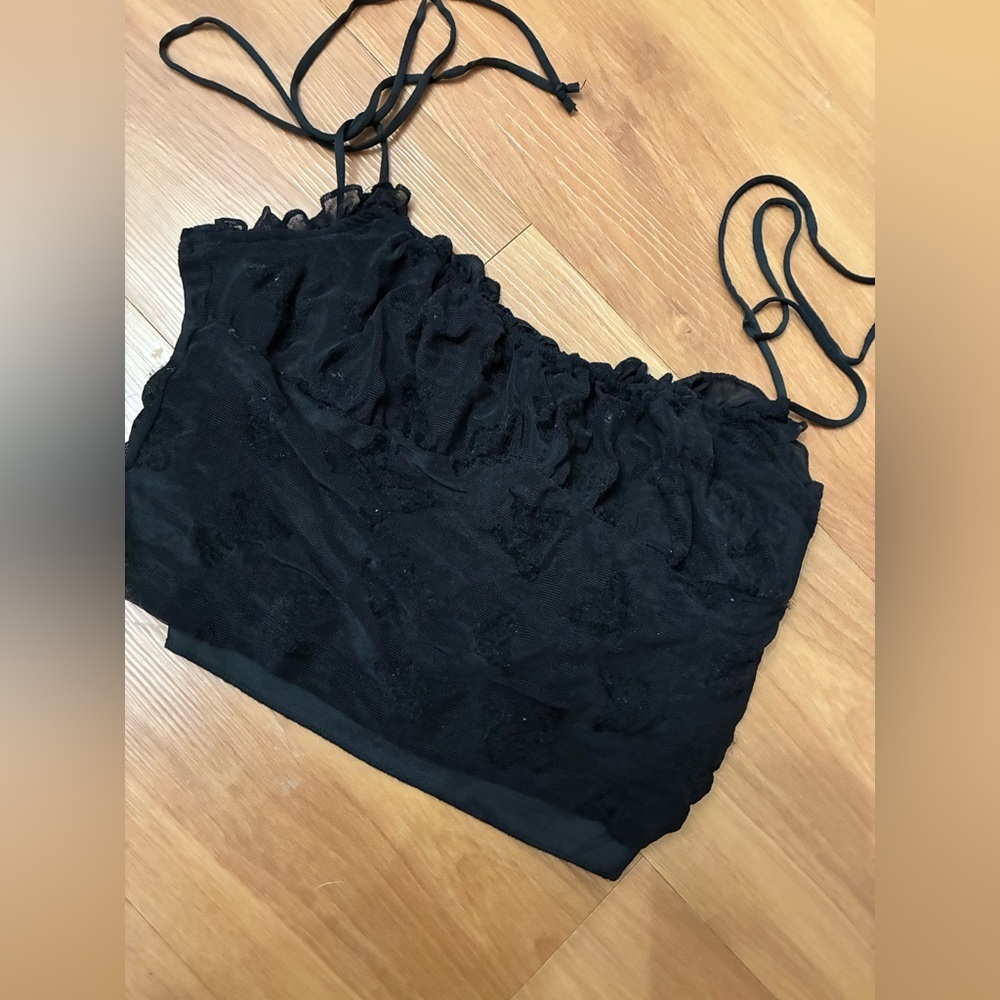 MOTEL Butterfly Crop Top Size S